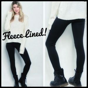 🎉HP🎉 Leggings, Black Fleece, OS, NIP!